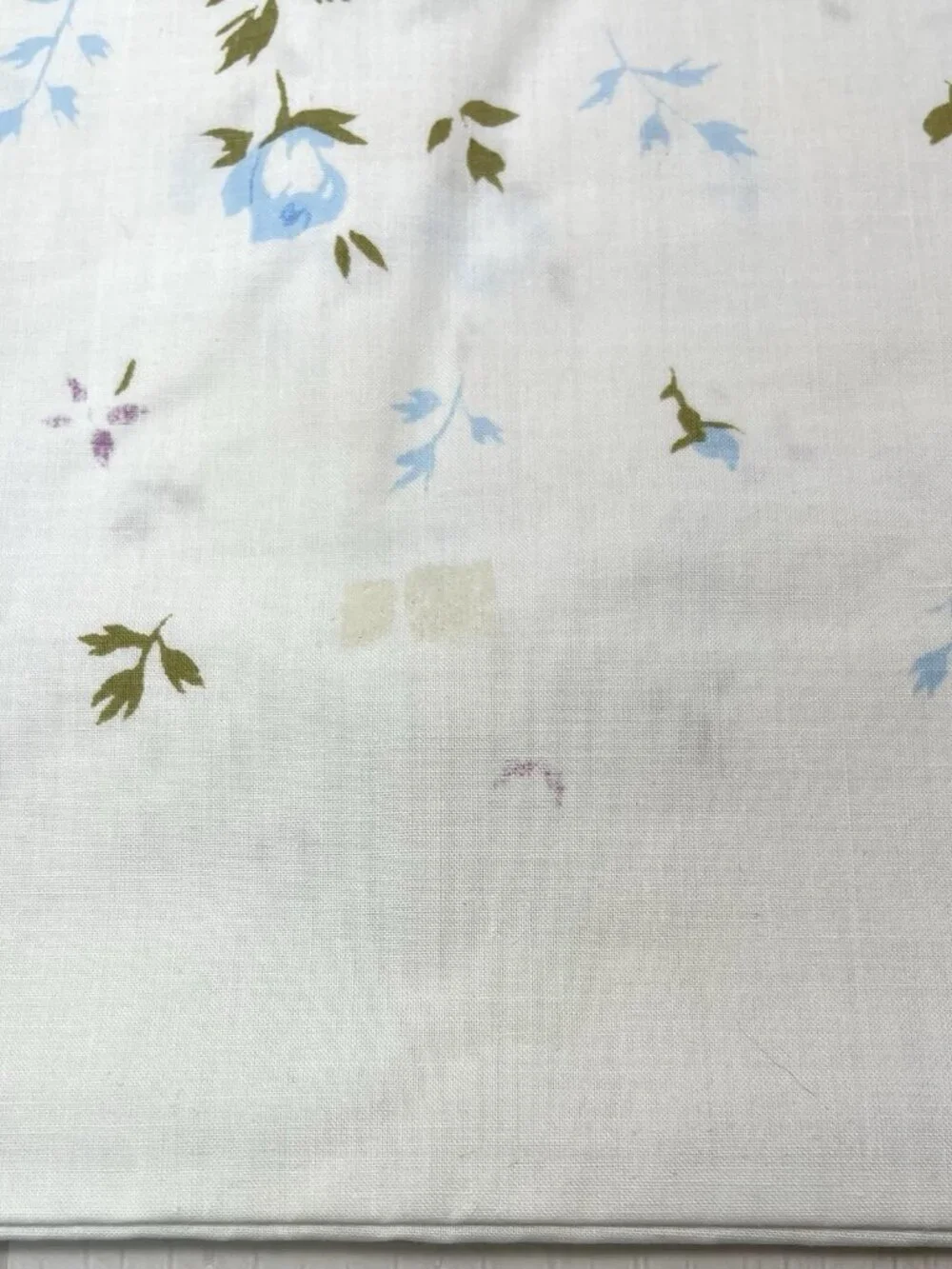 VTG FIELDCREST Perfection 2 Fine Combed Percale KING Size Blue Rose PILLOWCASES